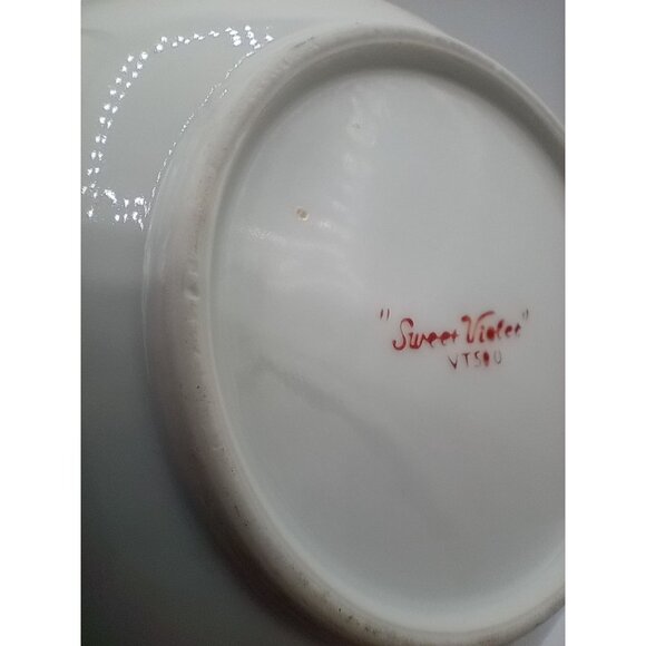 Bowl Norcrest Sweet Violet Floral Lustre Background 1970s VT500 7 Inch Vintage - Picture 14 of 16